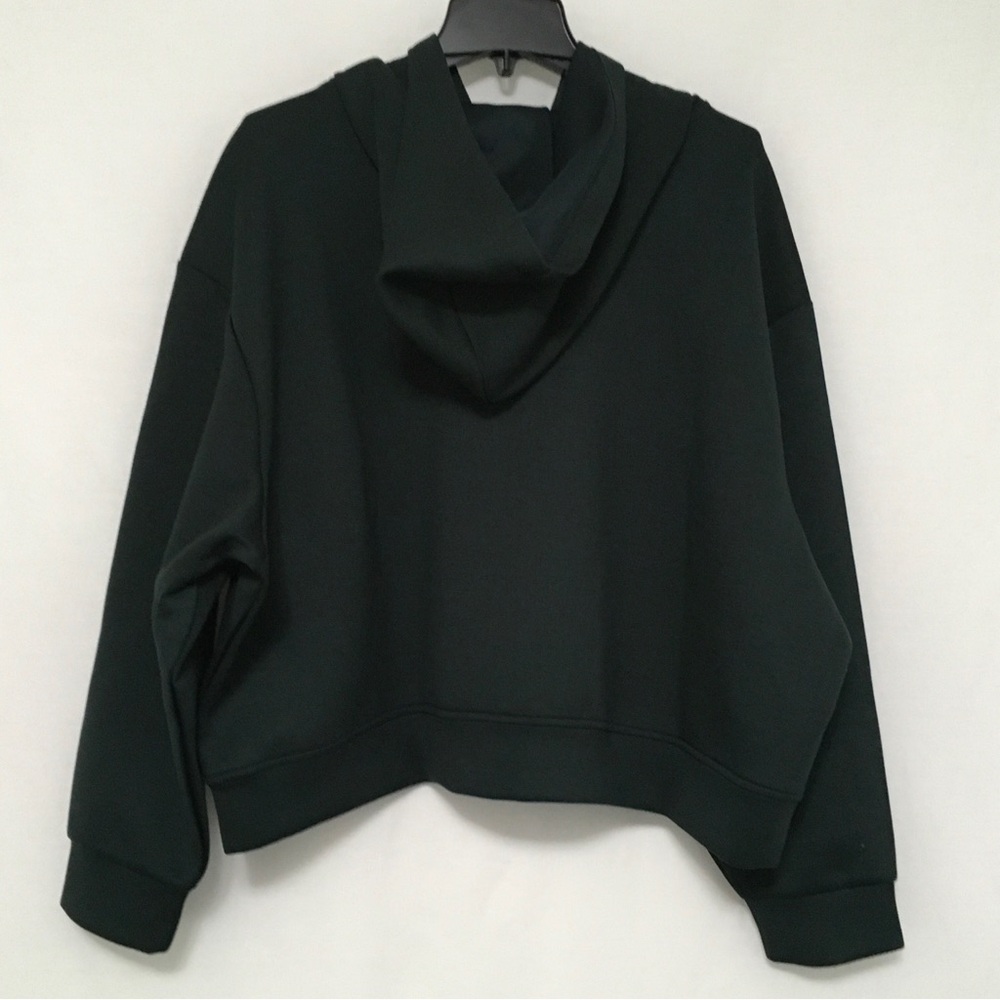 A New Day Women's Size 1X Dark Green Zip-Up Hoodie Crop Hooded Sweatshirt Jacket - Picture 6 of 6